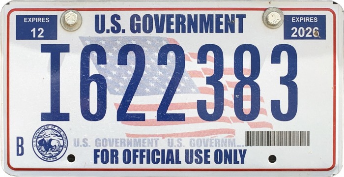 U.S. Government Plates Used In New Mexico